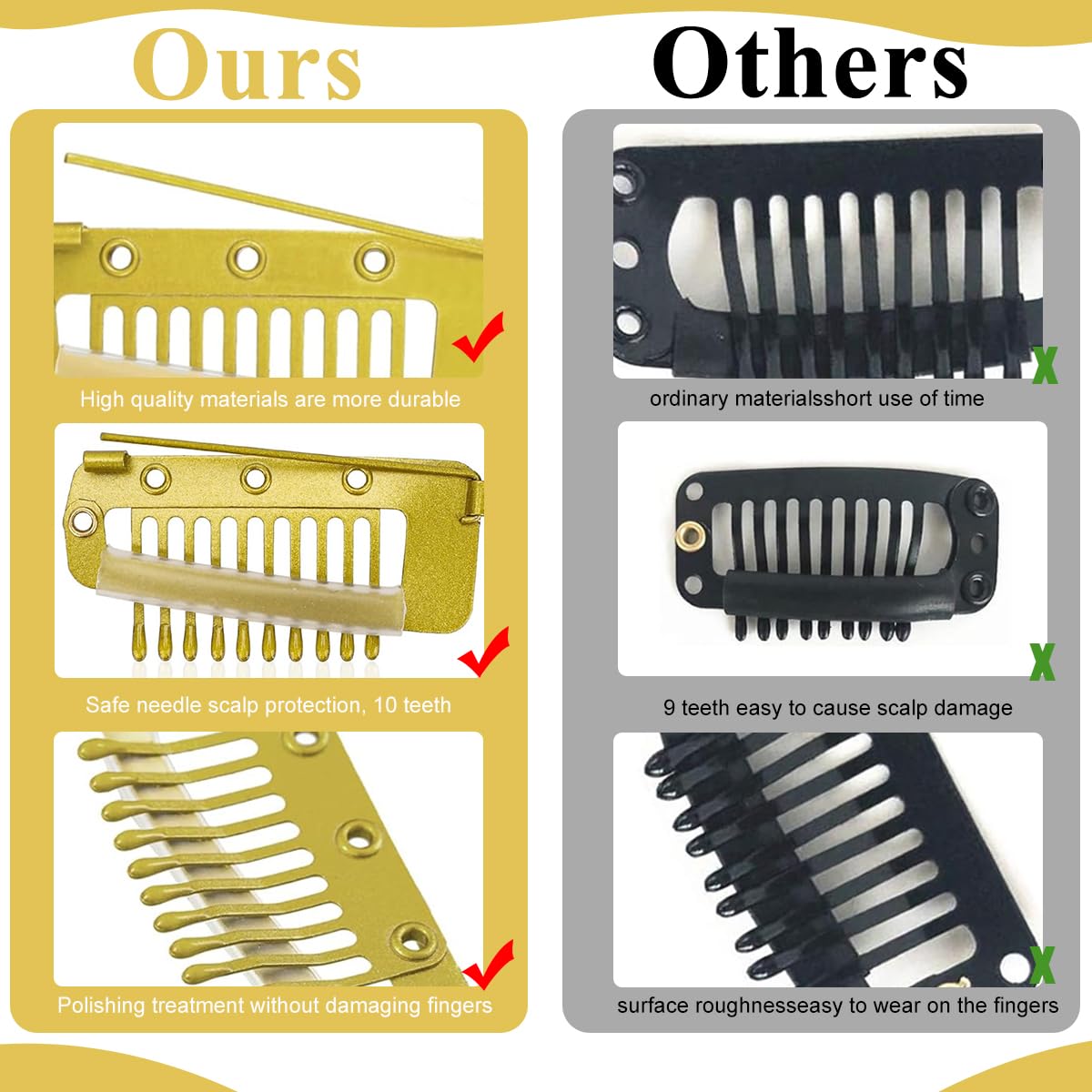 MAYCREATE Chunni Clips for Dupatta and Shawl with Safety Pins 10Pcs Stainless Steel | Strong Grip Bridal Hair Fixing Accessory