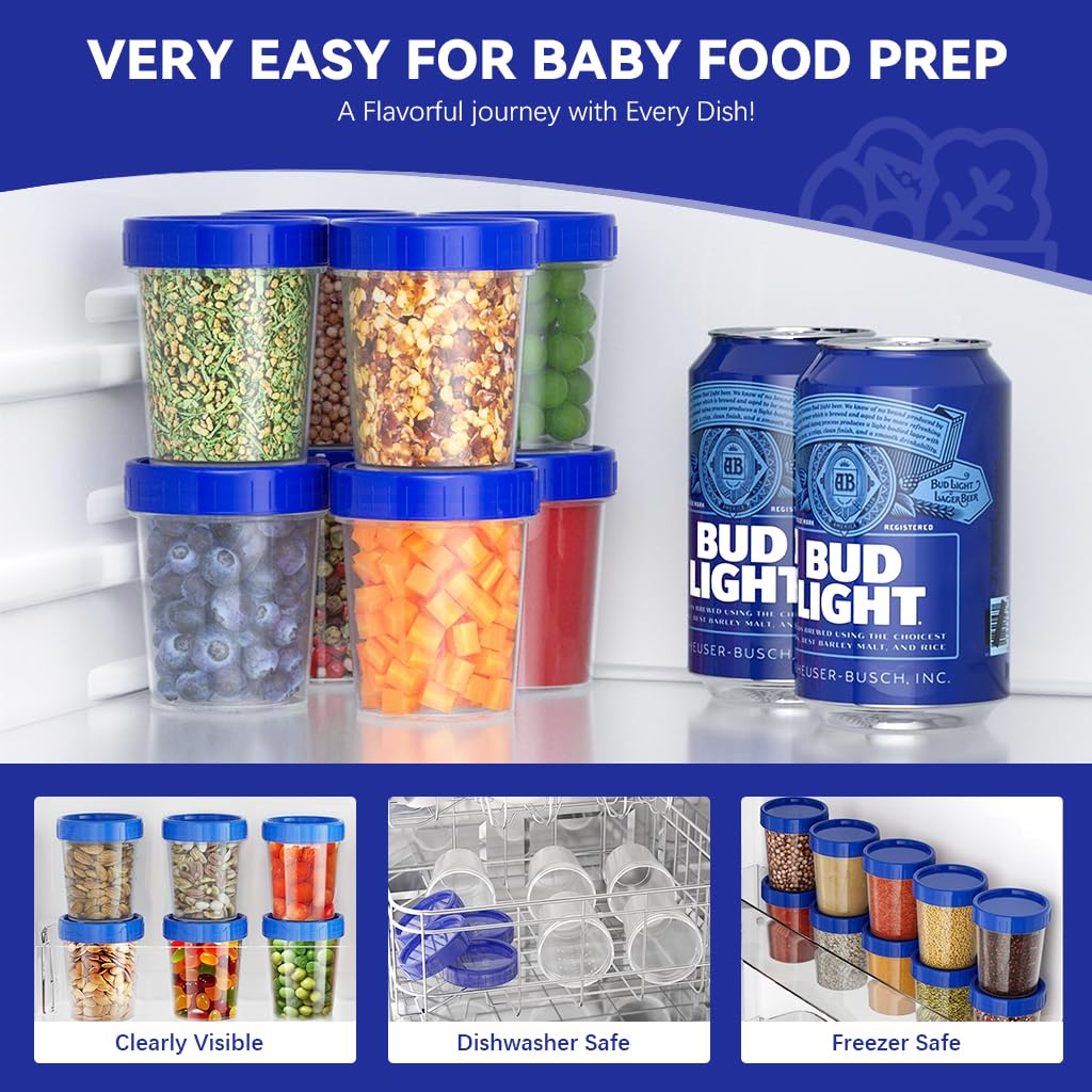 HASTHIP Salad Dressing Container to Go 10 Pack 4oz with Leakproof Screw Lids | Reusable Food Grade PP Cups for Bento Lunch Box