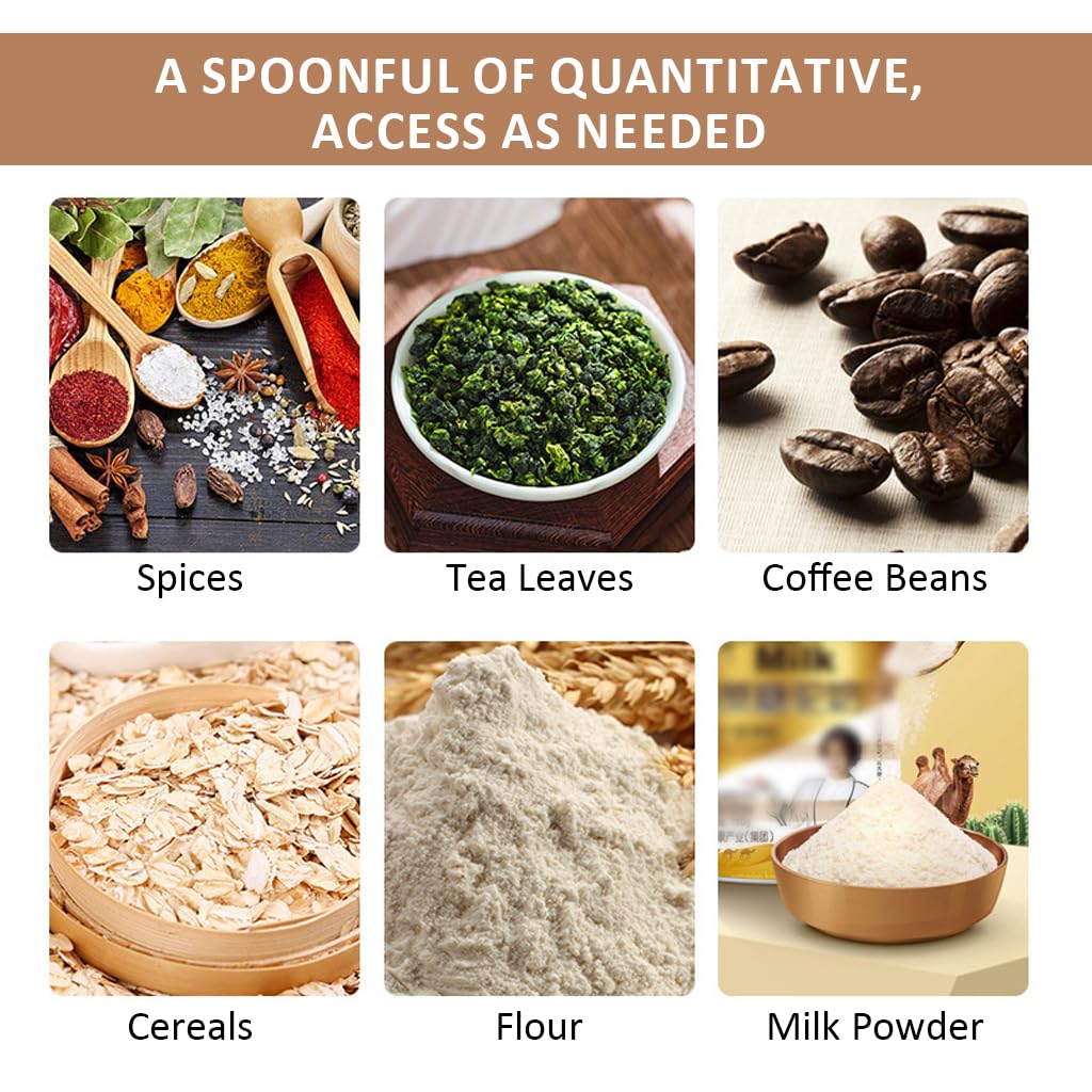 Supvox Spoon Set for Kitchen featuring 15ml & 30ml measuring spoons with 6.1 in long handle | stainless steel coffee scoops