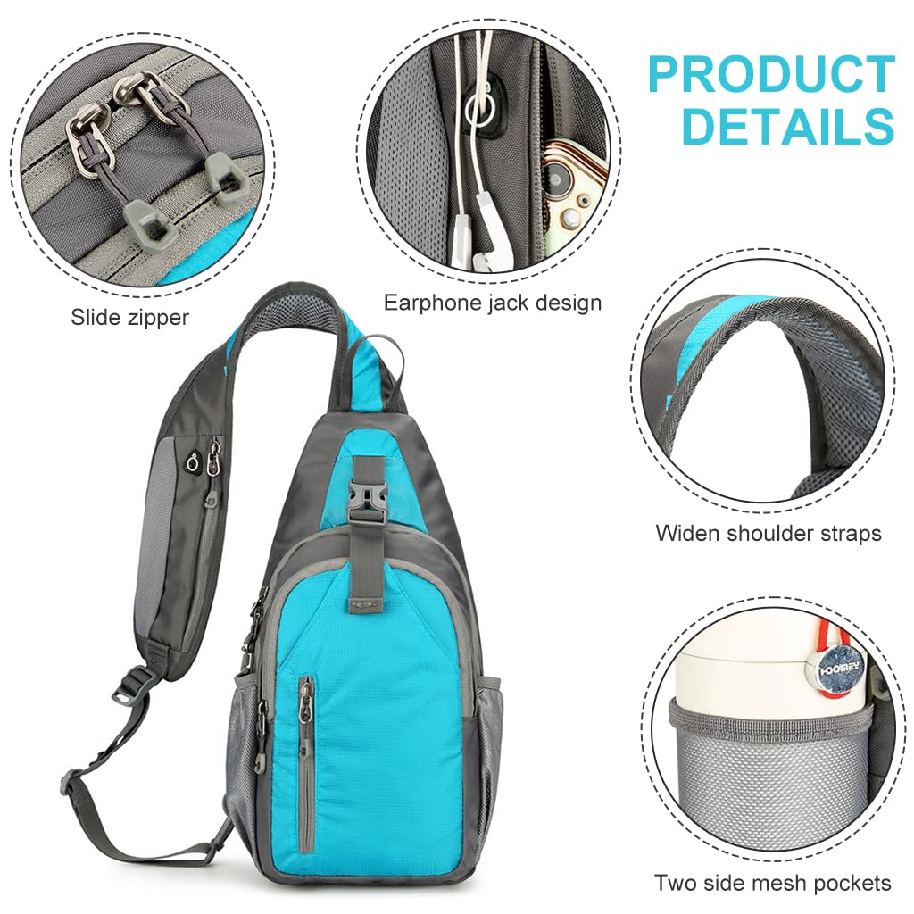 GUSTAVE Chest Bag for Men with Multi Pocket Design and Breathable Strap | 19x11x38cm Waterproof Sling for Hiking and Travel