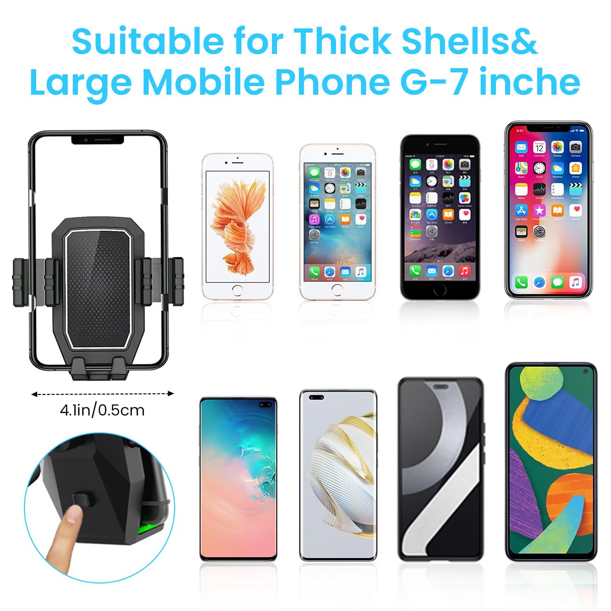 STHIRA® Car Phone Holder Cup Holder with Food Tray 360 Degree Rotation 3 in 1 Food Tray with Dual Cup Holders & Phone Holder Snack Tray for Car Cup Holder Universal Fit Cup Holder for 18-40 oz Cups