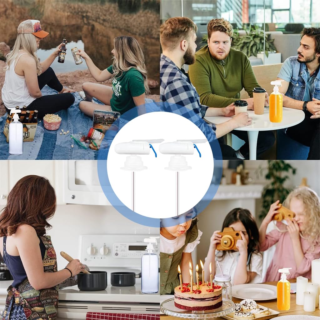 HASTHIP Easy Water Dispenser Pump for Bottles featuring Squeeze Button | 2Pcs Battery Operated