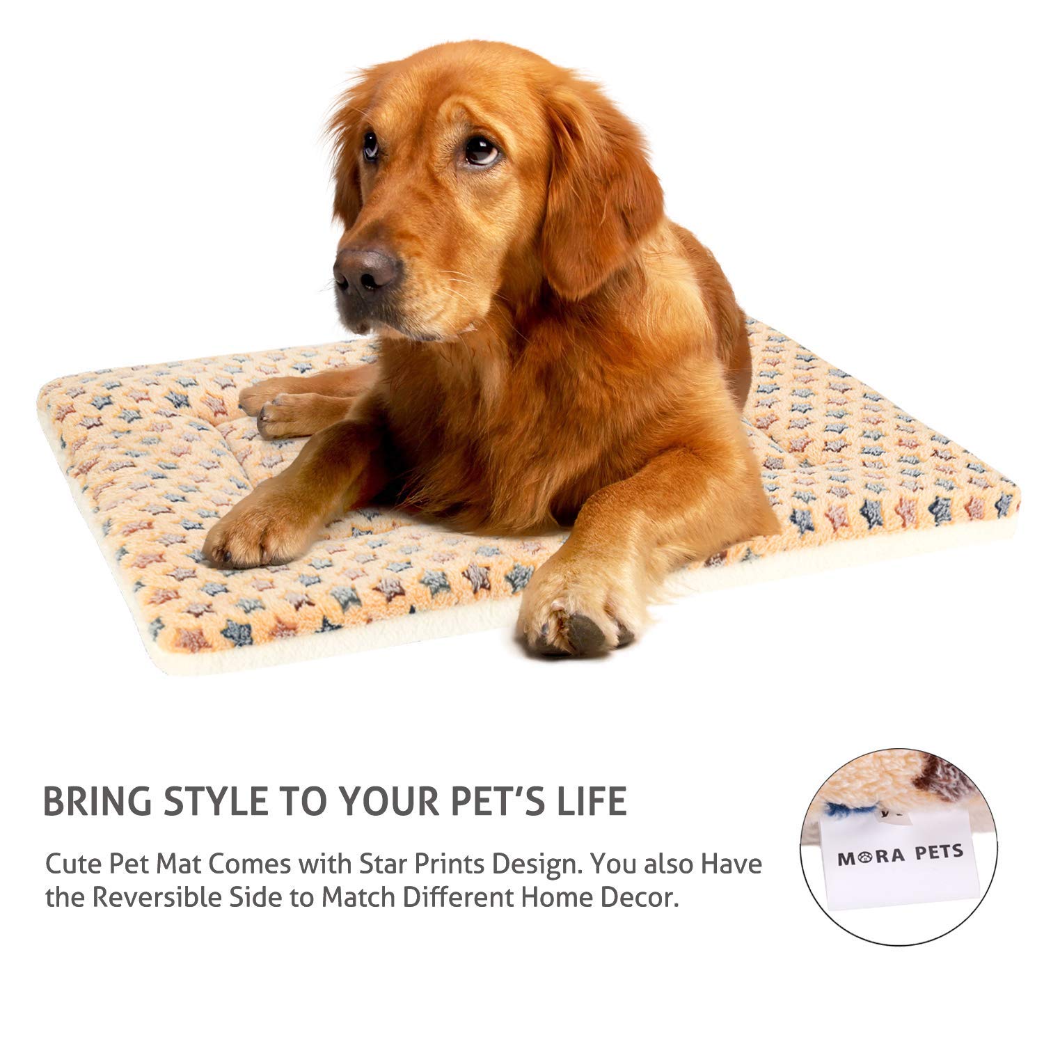 SNOWIE SOFT Pet Bed Cushion for Dogs and Cats featuring 60×80cm Cotton Fleece Pad | Washable Mat