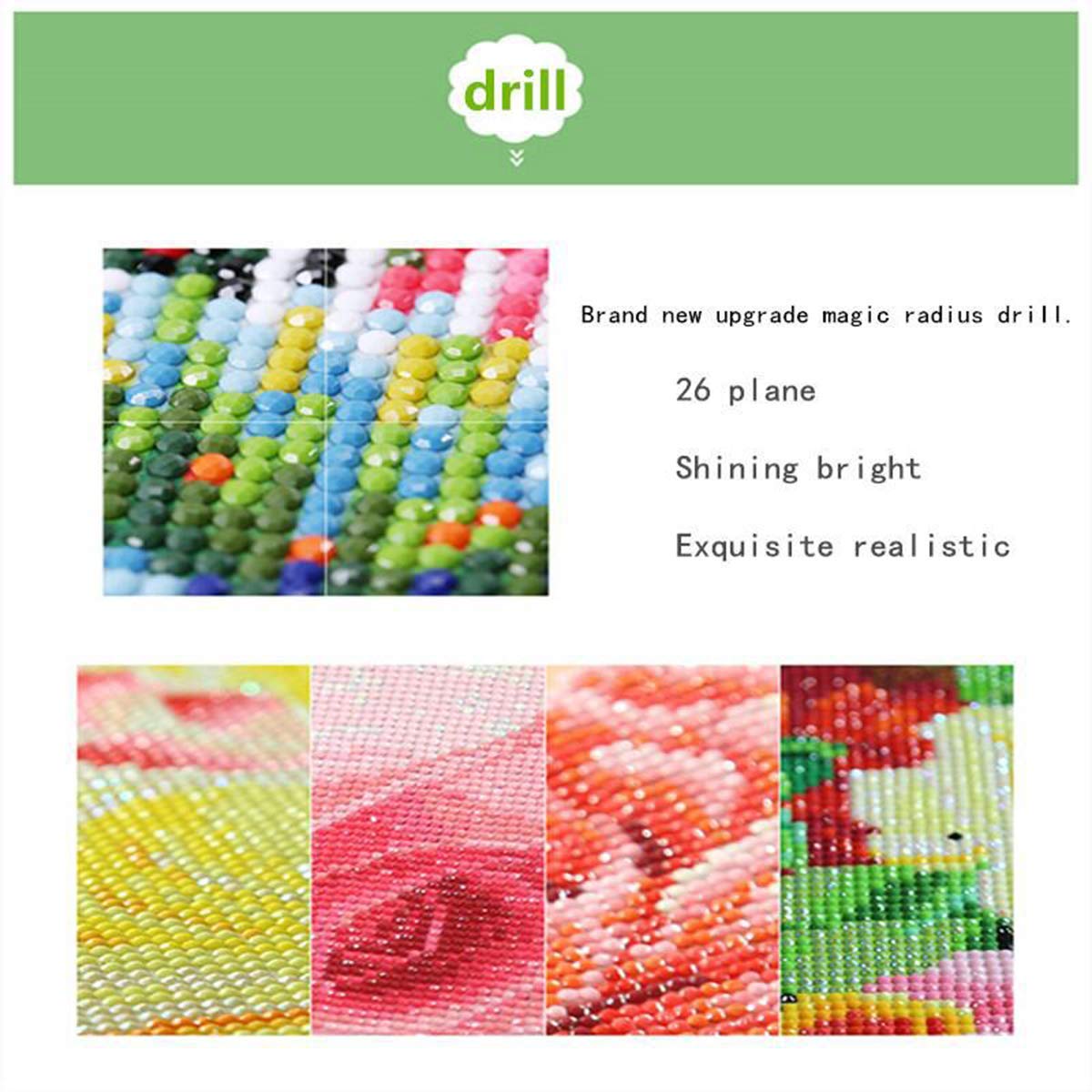 HASTHIP  DIY 5D Diamond Painting Kit by Numbers, Full Diamond Crystal Embroidery,Embroidery Cross Stitch Pictures,Decoration Art Crafts for Home