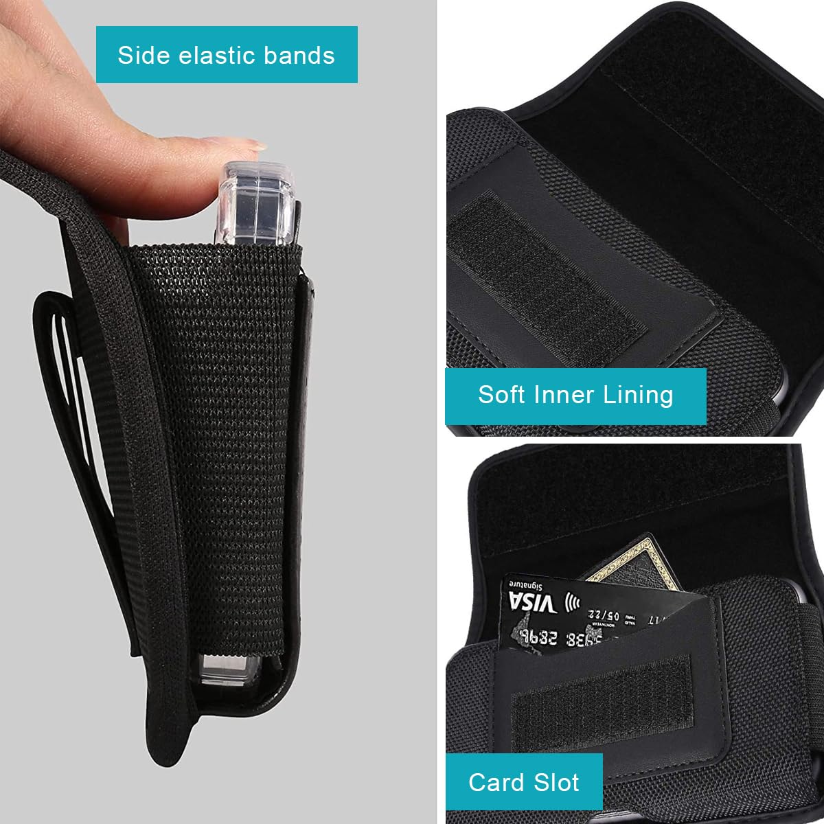 GUSTAVE Phone Holster Clip On Case for Galaxy S23 S22 Ultra and Note Series | Nylon Protective Holder for Men