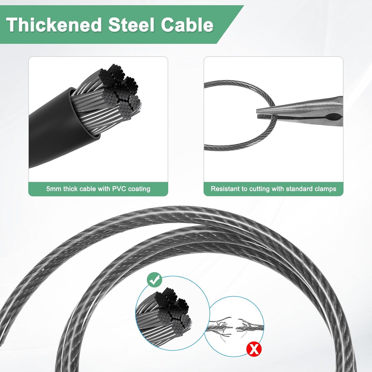 HASTHIP® Candado de Cable de 4 Dígitos