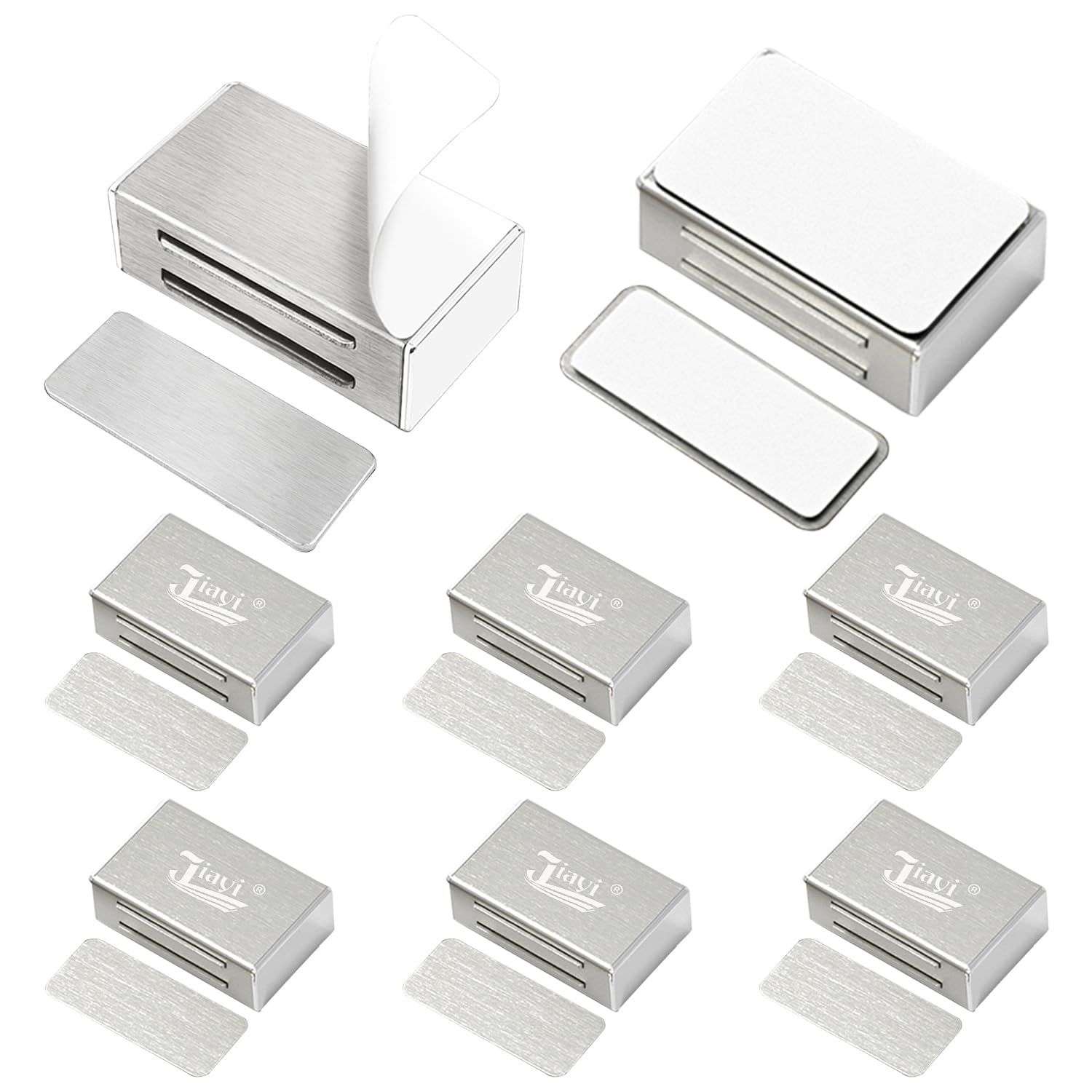 Serplex® Cabinet Magnets Adhesive 2 Pack Cabinet Door Catches,Latch Kitchen Catch for Cupboard Closure Closet Door Closing for Drawer,Metallic