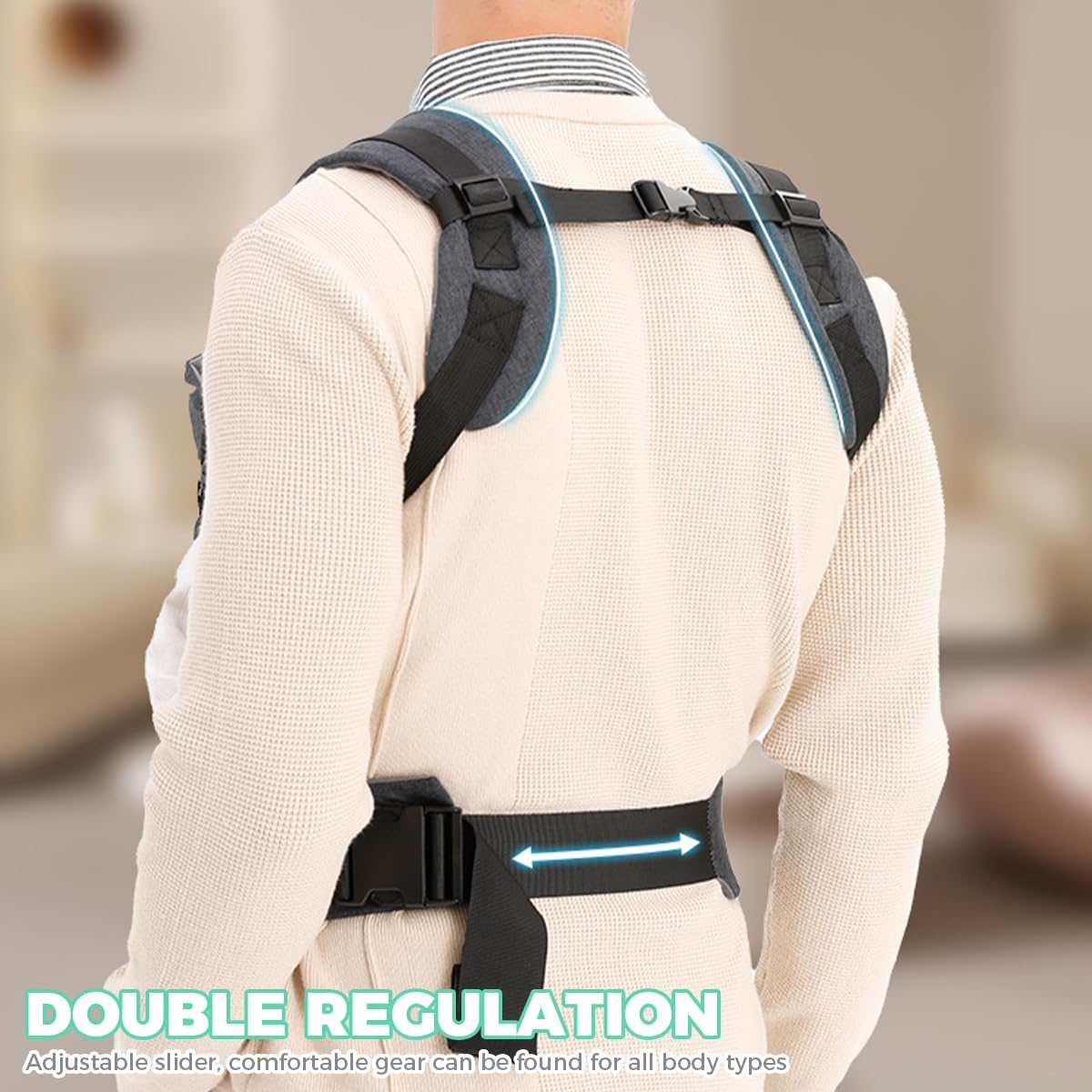 SNOWIE SOFT Baby Carrier for 0 to 3 Year Baby with 4 Point Quick Release Buckles | Adjustable Front and Back Carrying Strap System