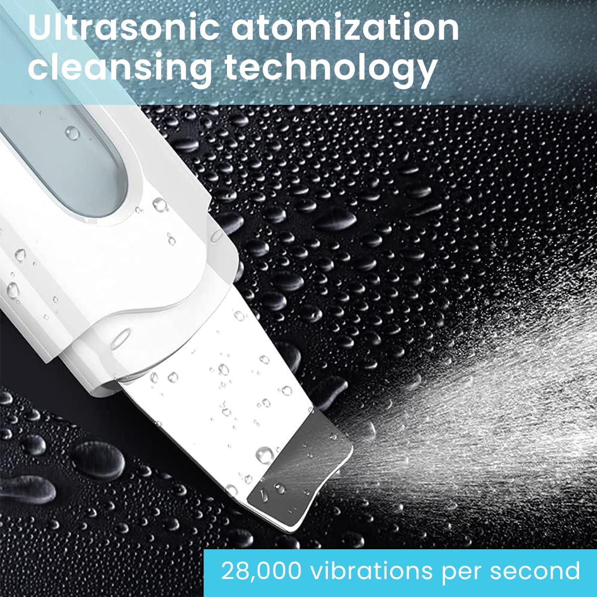 HANNEA Ultrasonic Face Skin Scrubber for Deep Pore Cleaning with 28000Hz EMS Lifting | USB Rechargeable Facial Spatula for Skincare
