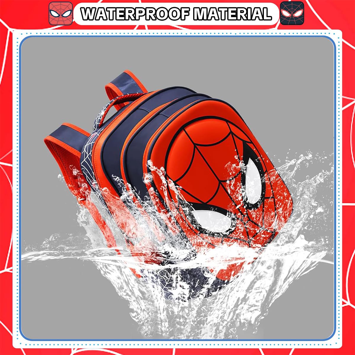 Venzina Toddler School Backpack 3D for Kids with Double-Layer 32x16x40cm Design | Waterproof