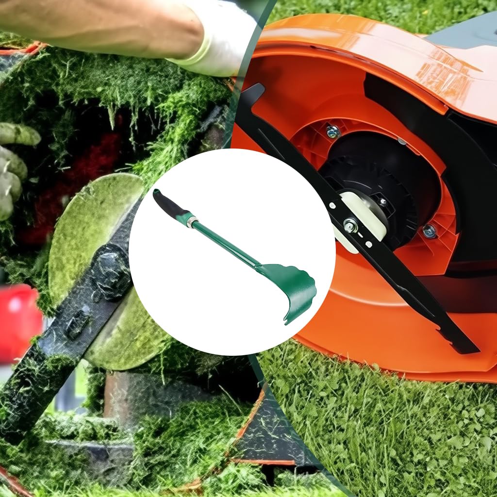 HASTHIP Lawn Mower Cleaning Scraper for Grass Build Up | 16 inch Metal Blade with Anti Slip Handle