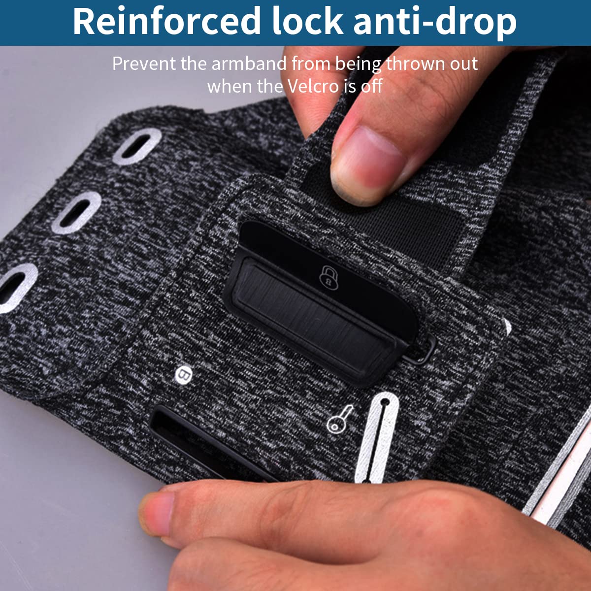 HASTHIP Waterproof Anti Slip Arm Band for Running with PVC Screen Cover for 7 in Phones | Adjustable Reflective Design