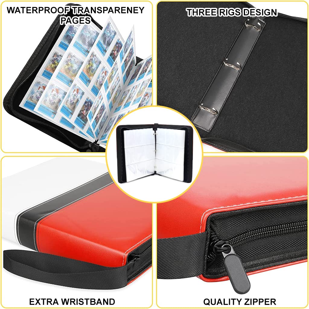 PATPAT Trading Card Binder for 720 Cards with Zipper Closure and Waterproof PU Leather | Gift for Kids