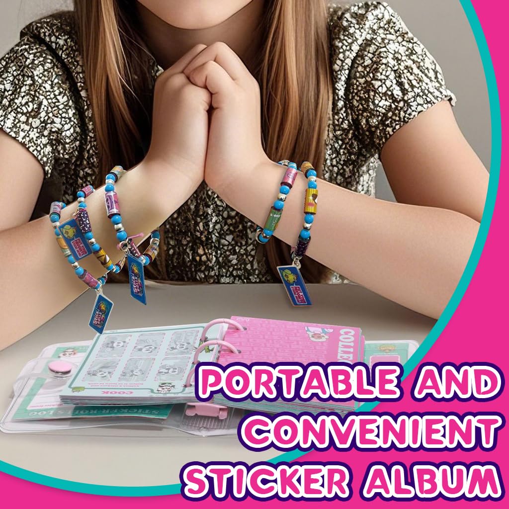 PATPAT Sticker Album for Collecting 360 Pcs Kawaii Stickers with Ring Binder & Waterproof Cover