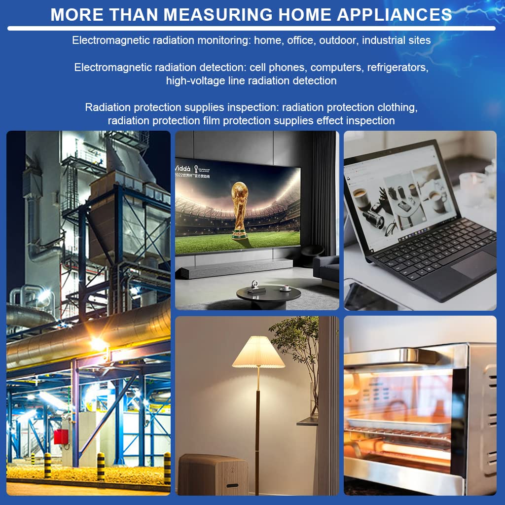 Serplex EMF Meter for Home and Office with LCD Backlight Display 5Hz–3.5G | Sound and Light Alarm