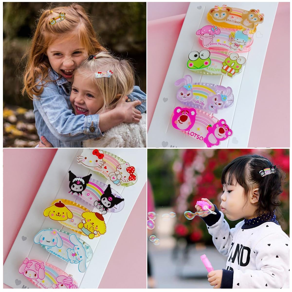 PALAY Hair Clips for Girls featuring 10 Sanrio Characters with Secure Hold | Cute Gift Set