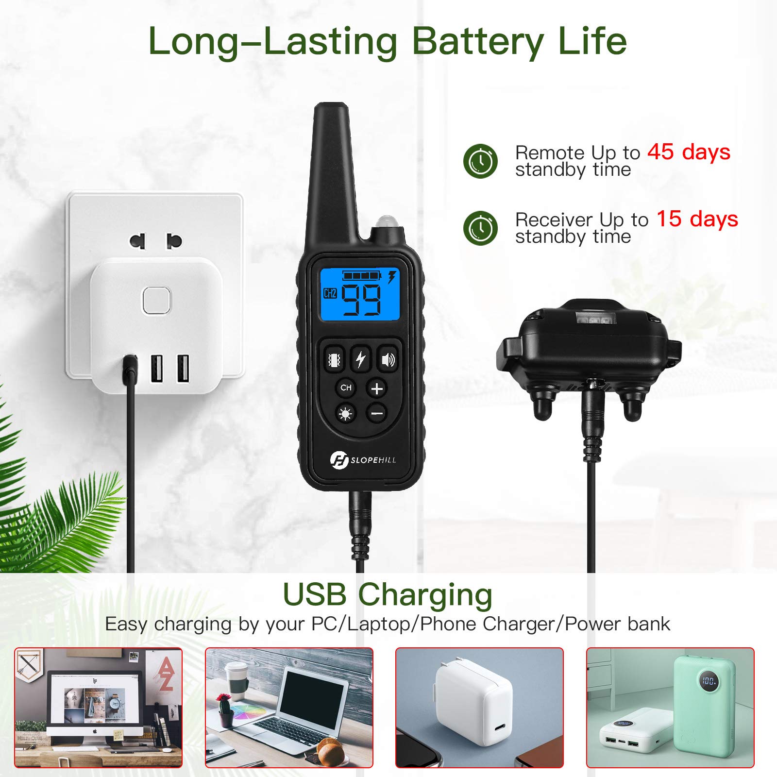 Qpets Dog Training Collar for Behavior Correction with 2600ft Remote & 5 Modes | Waterproof and Safe Design