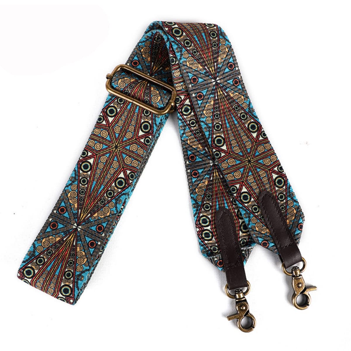 PALAY Shoulder Strap for Bag Adjustable 30–57 in with Metal Buckle & Geometric Print | Nylon Crossbody Replacement