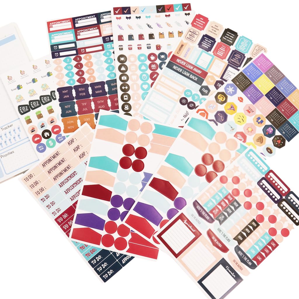 HASTHIP Planner Diary for Weekly and Monthly Scheduling with 70 Sheets and 8 Stickers | Goal Setting and Mindful Living