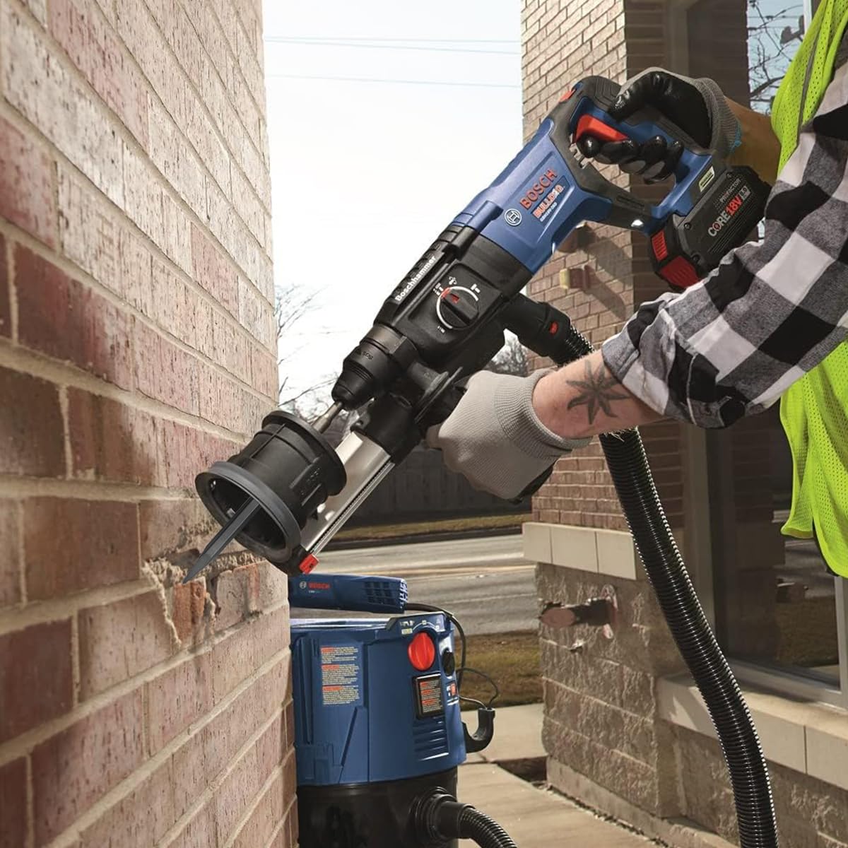 Serplex Chisel Set for Masonry and Concrete with SDS Plus Shanks and Hardened Steel | 4Pcs Rotary Hammer Bits