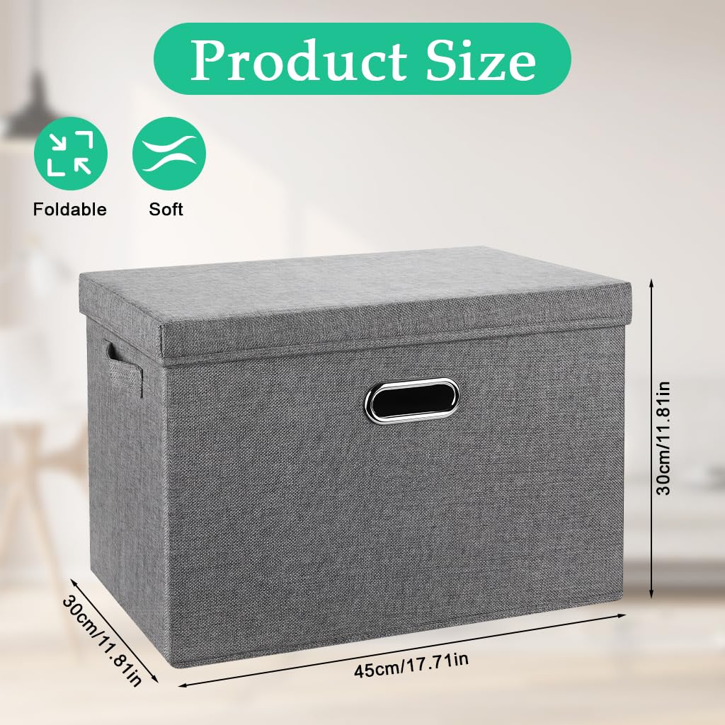 STHIRA Car Trunk Organizer Box for Home and Vehicle Storage with Lid and Handles 45 x 30 x 30cm