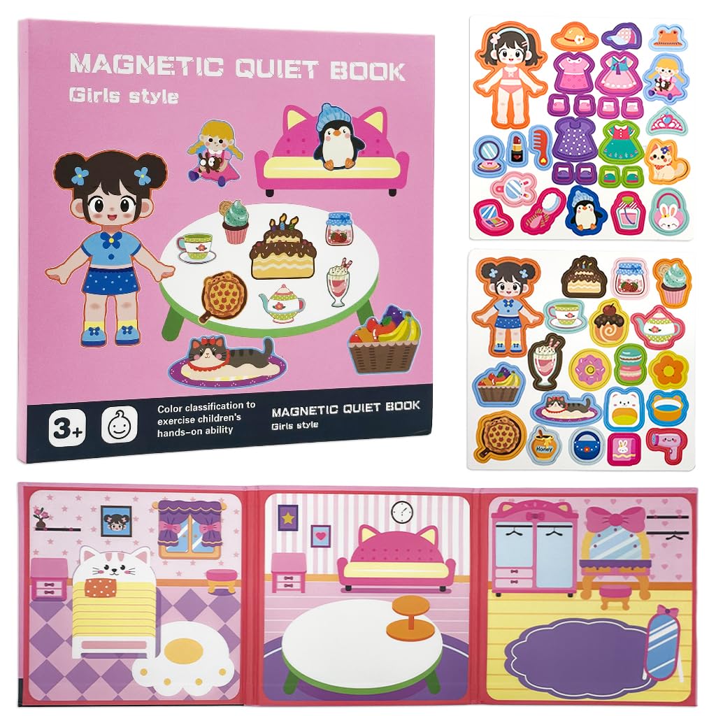 PATPAT Magnetic Scene Board for Creative Play with Wooden Pieces | Educational Toy for Kids 3–6