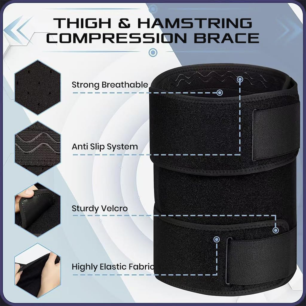 HANNEA Hip Brace for Muscle Recovery and Sciatica Relief featuring Adjustable Compression Wrap