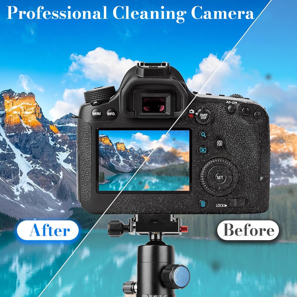 ZORBES Camera Lens Cleaning Kit for Cameras with Air Blower and 50ml Cleaner | 10-in-1 Set