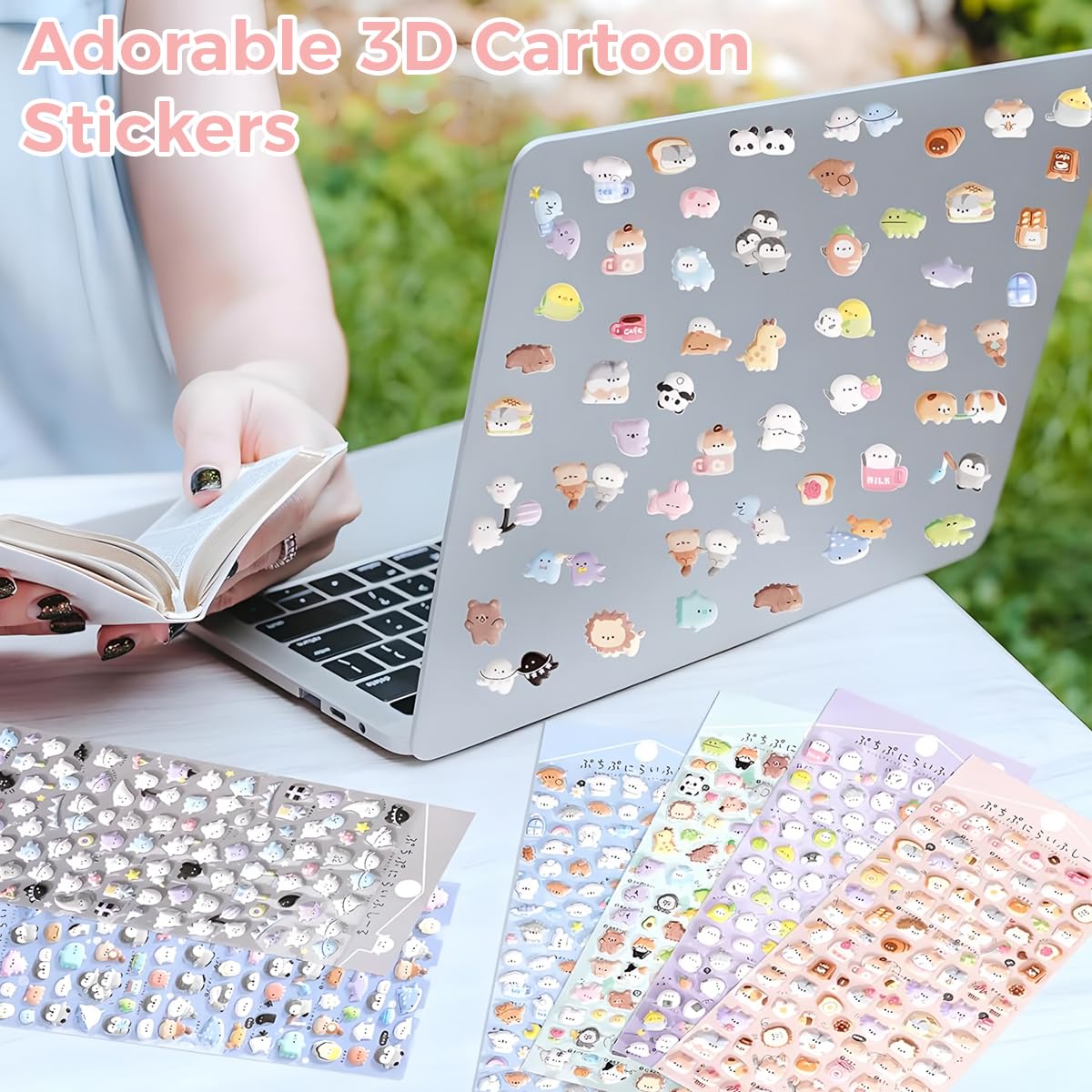 PATPAT Cartoon Stickers for Phones Laptops and Notebooks featuring 3D Vinyl Design 6-Pack