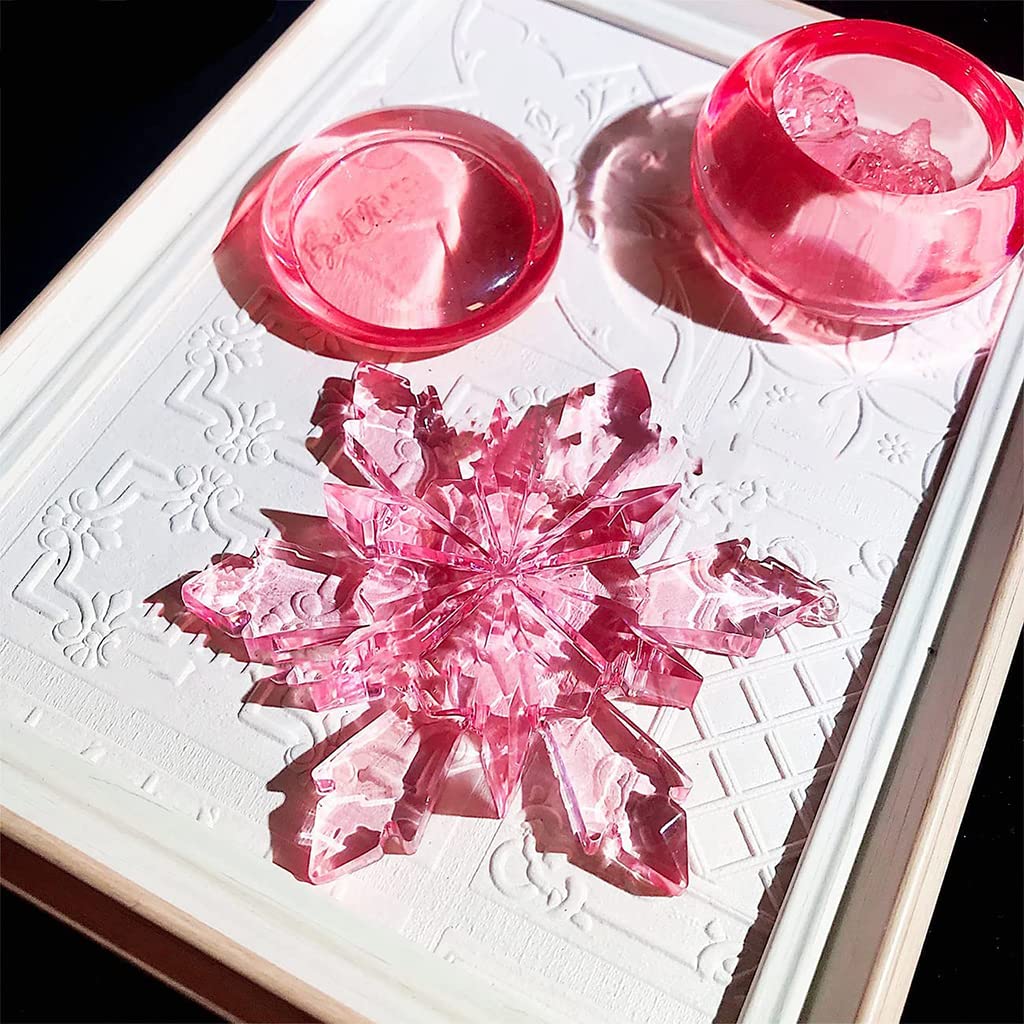 HASTHIP Snowflake Silicone Resin Mold Set for DIY Christmas Ornaments | 3PCS 11.5x10cm Flexible Epoxy Molds