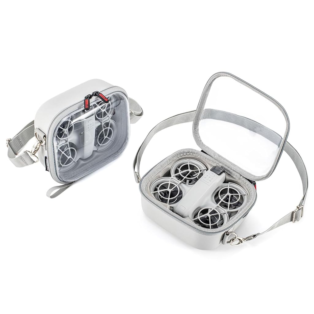 ZORBES® Drone Storage Bag Travel Case for D JI Neo, Clear Anti-Scratch Waterproof Storage Carry Bag with Shoulder Strap, Custom Fit Organizer Travel Case