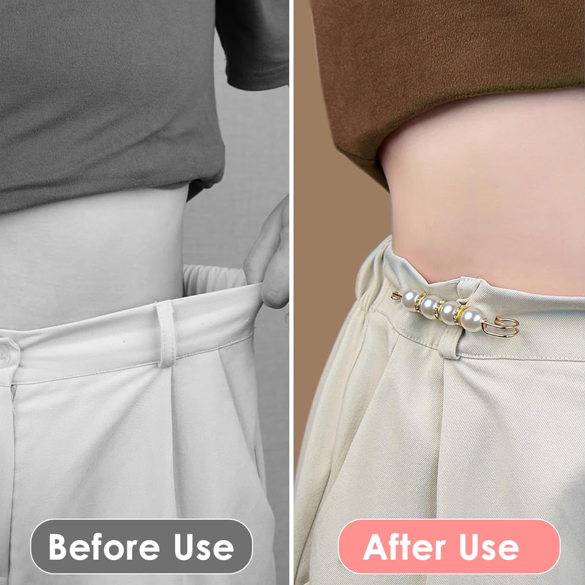 SANNIDHI Jeans Tightening Clips Buttons for Waist Adjusting | 14Pcs Metal Detachable Pins for Women