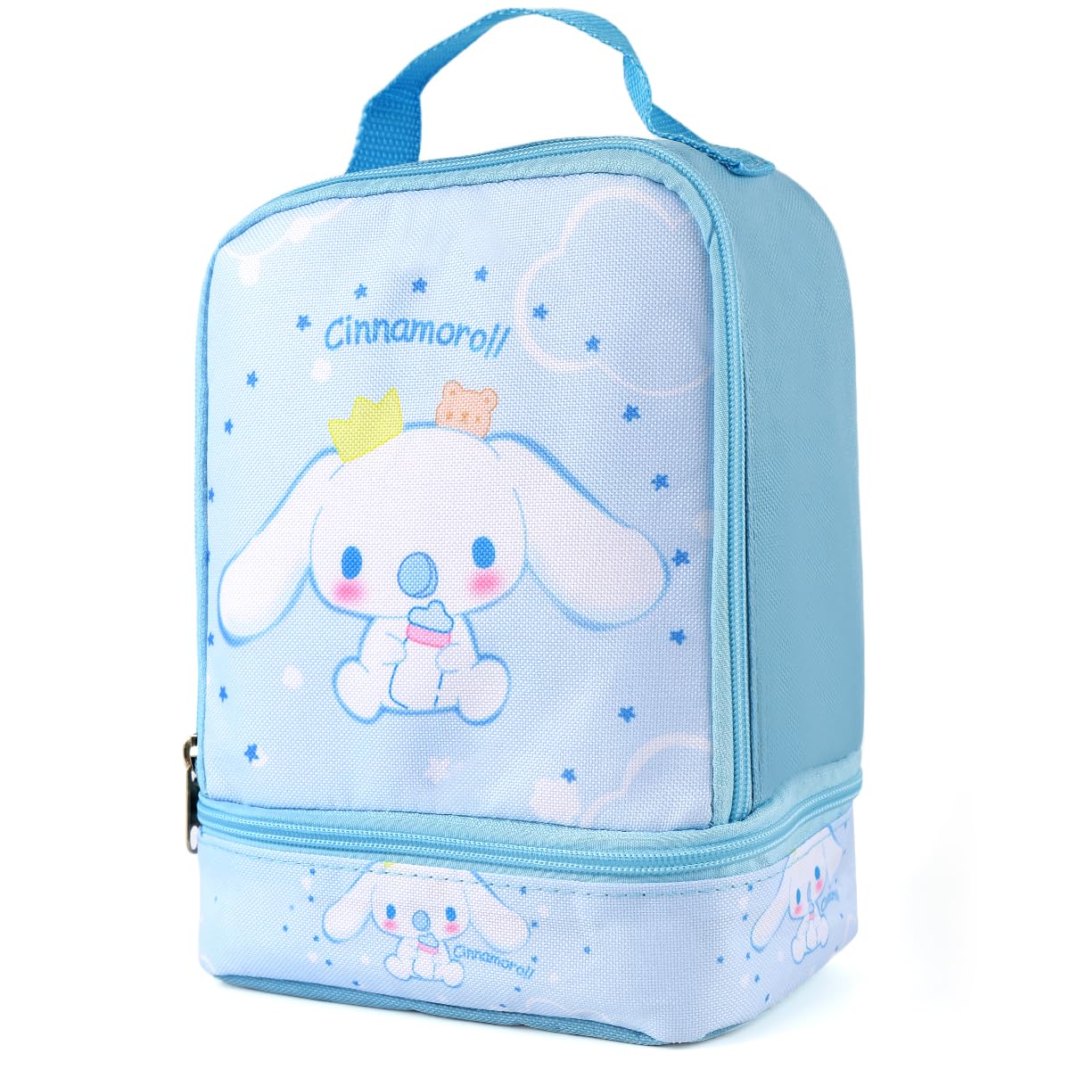 HASTHIP Student Lunch Bag for School and Picnic with Double Layer Insulation 18x10x24cm | Waterproof 600D Oxford Kawaii Cinnamon Design