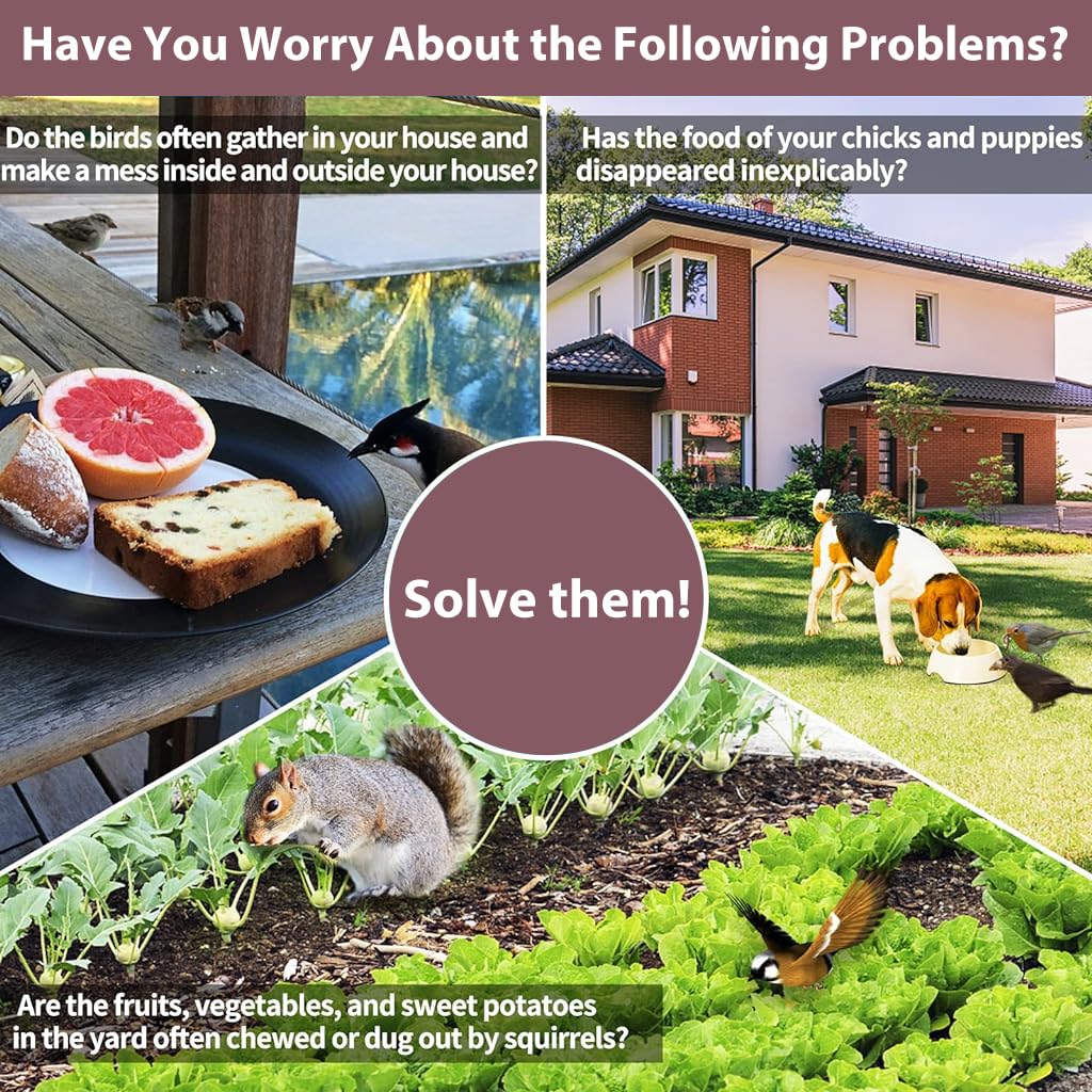 HASTHIP Bird Repellent Devices for Balcony and Garden featuring 360 Degree Rotating Owl Head | Plastic Outdoor Pigeon Deterrent Decor