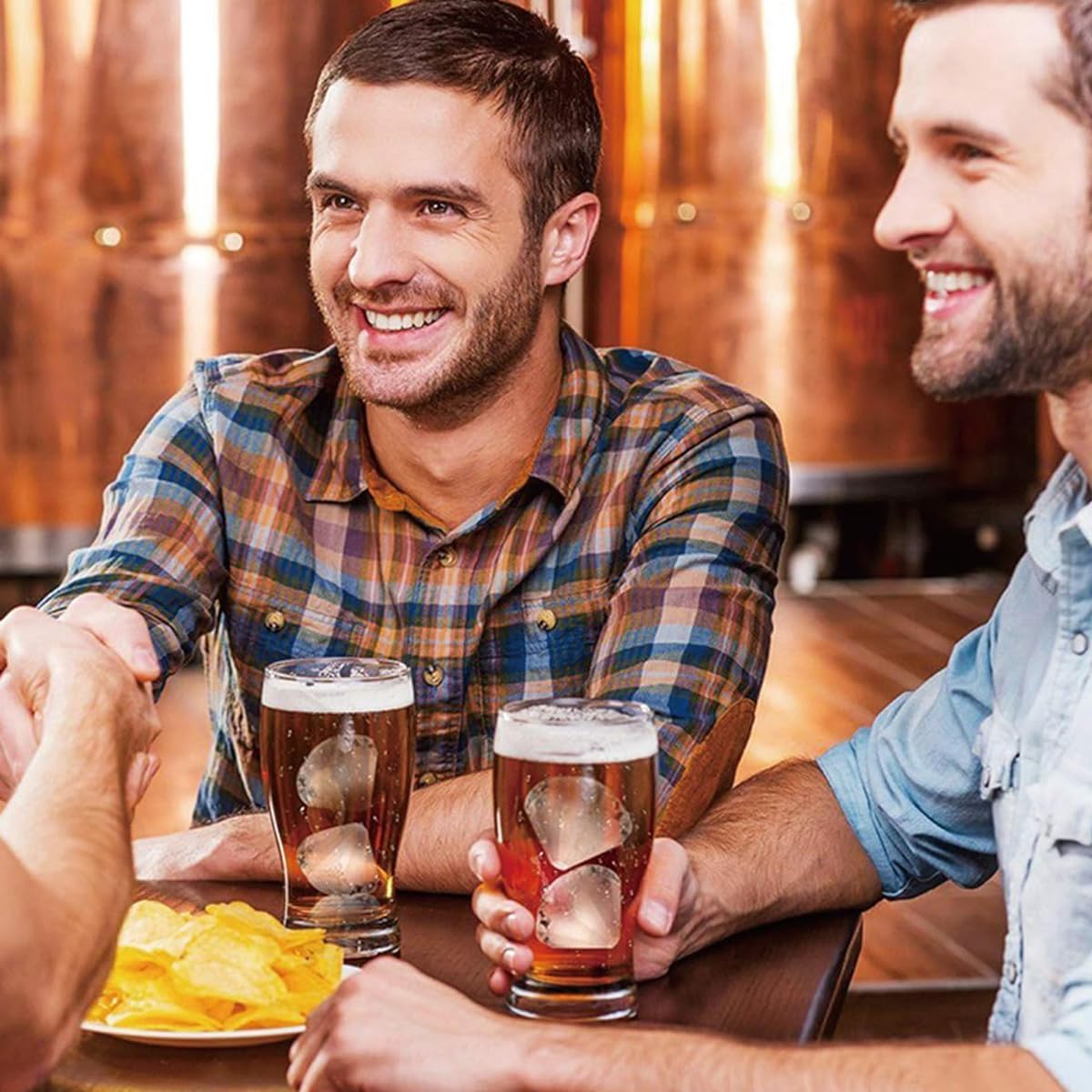 HASTHIP Silicone Ice Cube Trays for Cocktails and Whiskey with 2 in Rose and Diamond Molds | Easy Release Food Grade Design