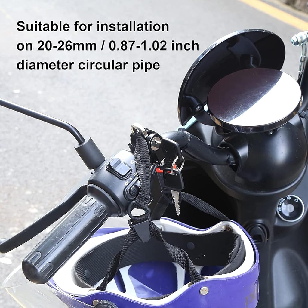 STHIRA® Helmet Lock for Mens Bike 22-28mm Motorbike Accessories Locker Locks for Motorbikes Electric Motorcycle 3 PCS
