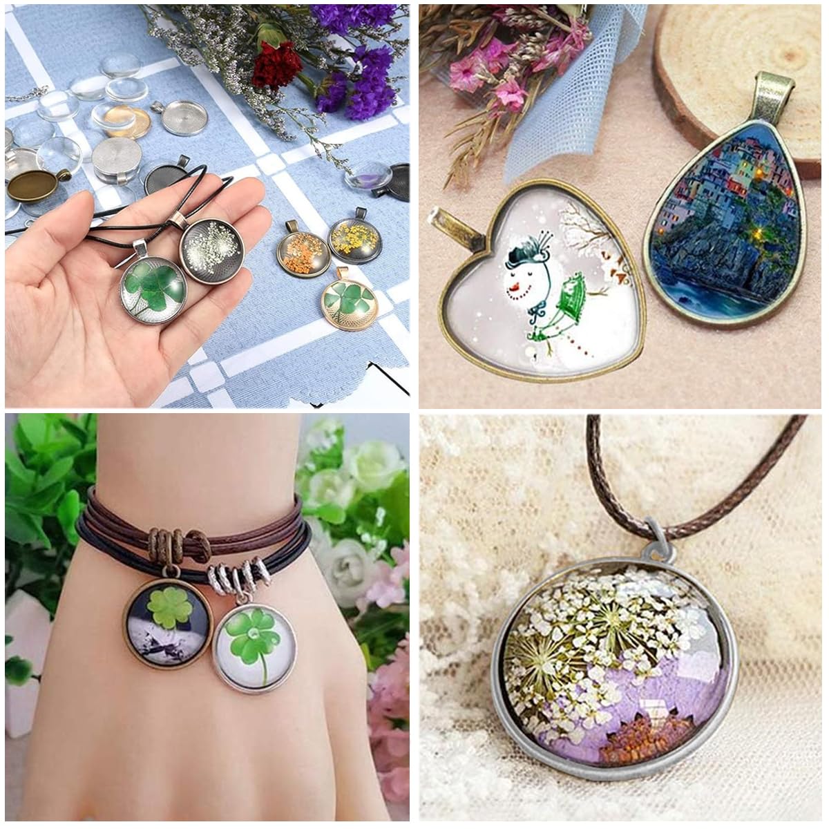 HASTHIP Resin Jewelry Molds for DIY Earring Making with 33 Silicone Shapes | Silver and Gold Hooks