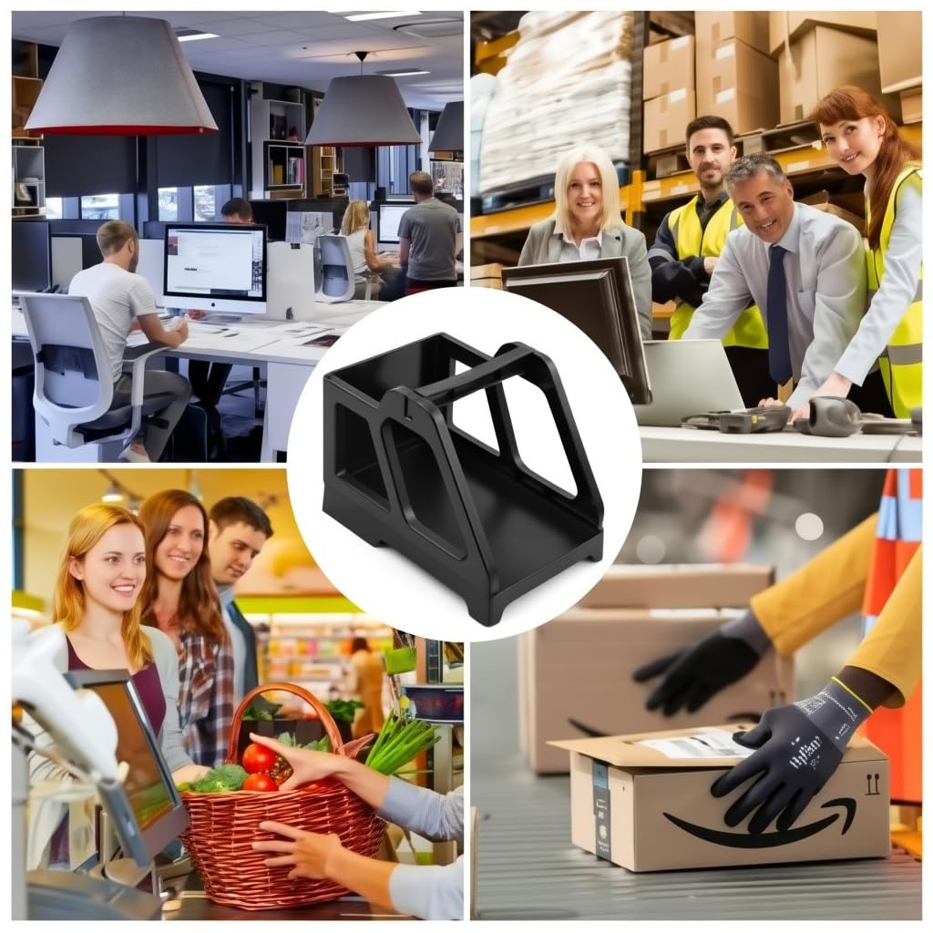 OFIFO Thermal Label Holder for Roll and Fan Fold Labels with Smooth Roller Design | ABS Desktop Organizer for Shipping and Barcode Printing