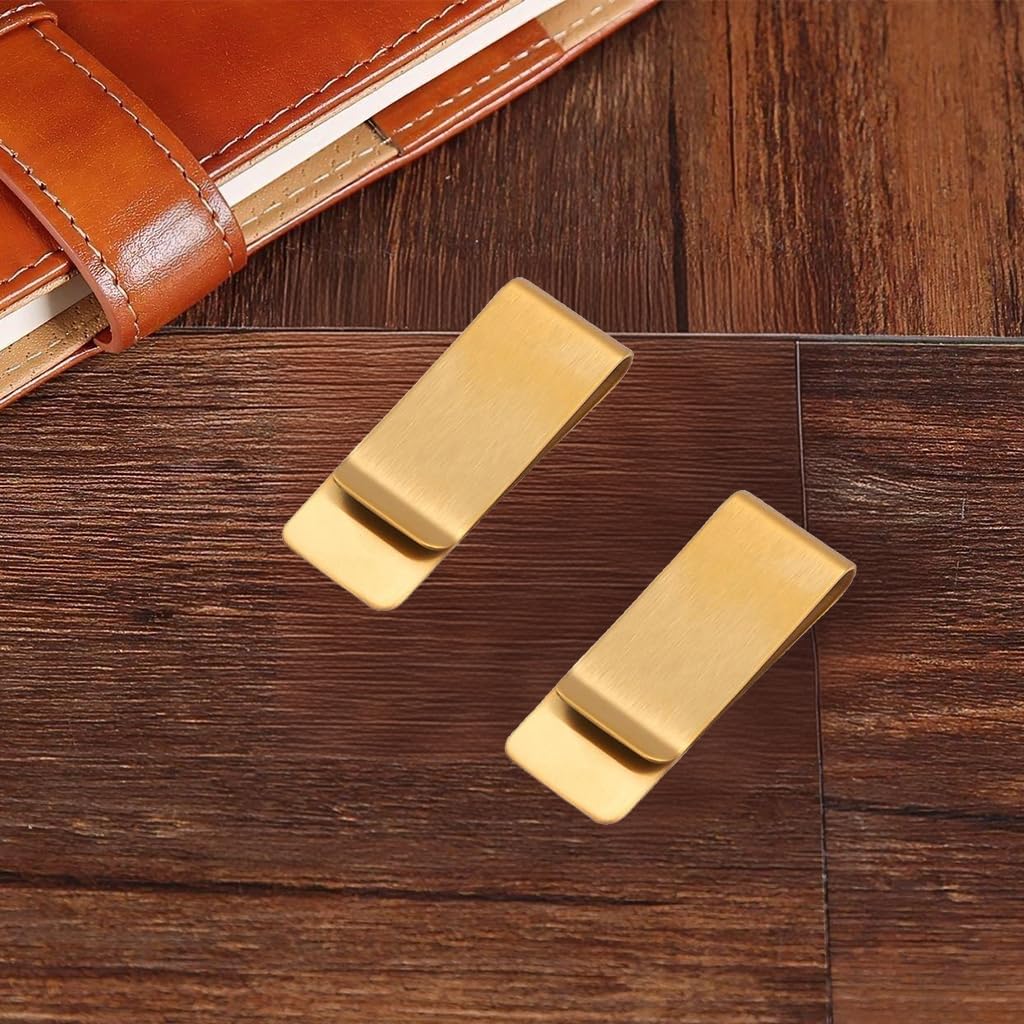 ZIBUYU Money Clip for Front Pocket Use with Slim Stainless Steel Design | Gold Finish