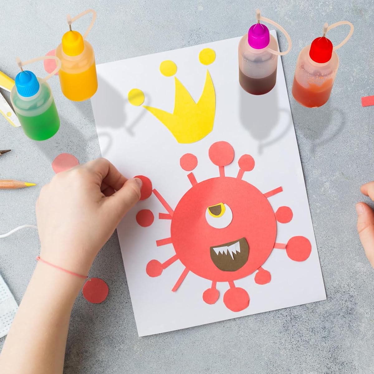 HASTHIP Precision Tip Applicator Bottles 12 pcs 30 ml for DIY Crafting with Fine Needle Caps