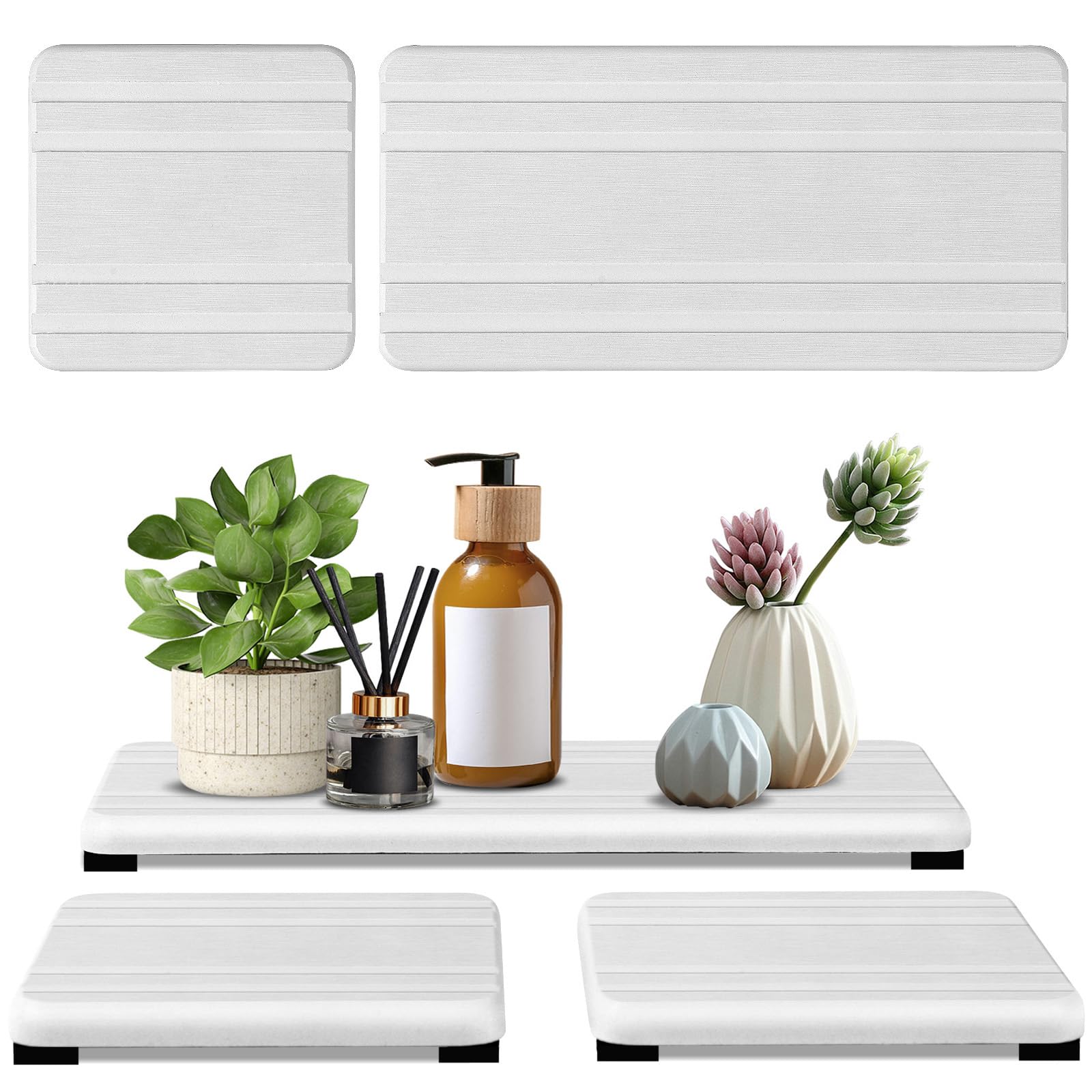 HASTHIP® 3PCS Water Absorbing Stone Tray,