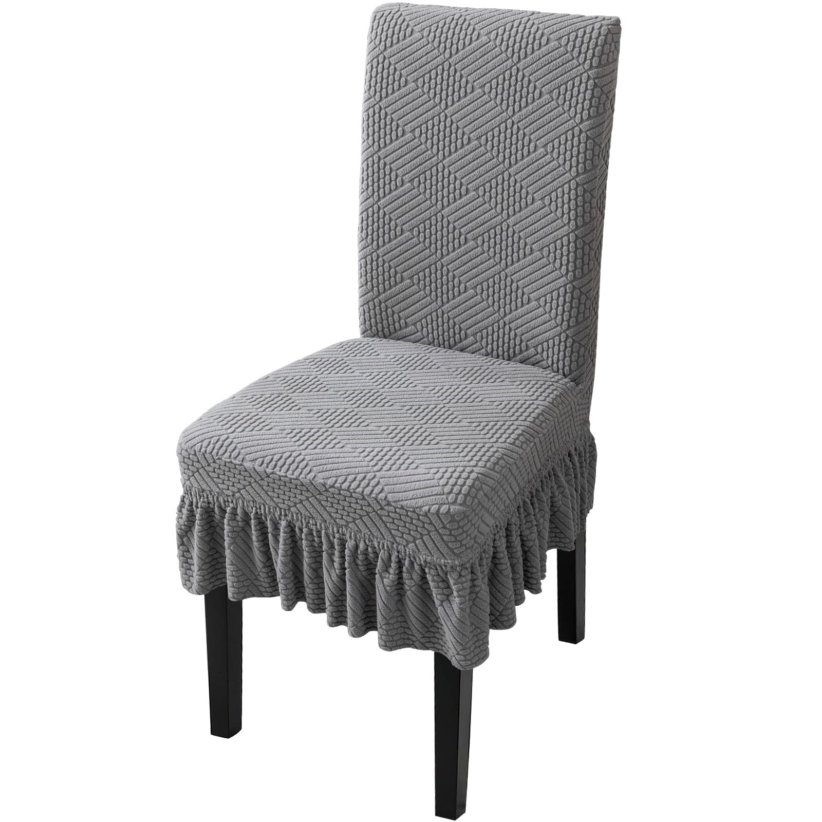 HASTHIP® Chair Slipcovers Chair Covers for Home Decor Modern Minimalist Fitted Chair Slipcover with Skirted Hem Stretchy Slipcover for Dining Chair, Banquet Chair, Dining Chair, Pack of 4