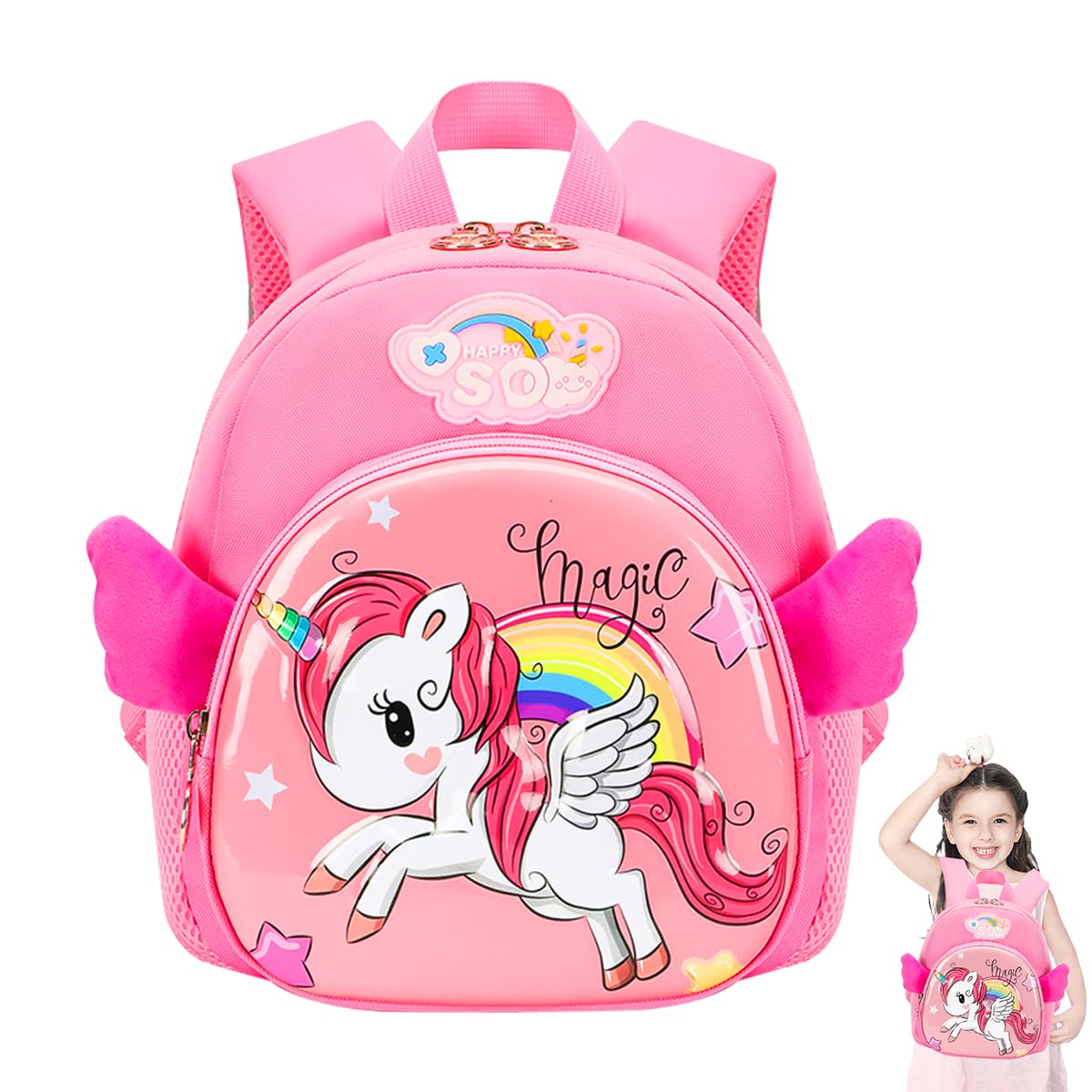 PALAY Kids Toddler Backpack for School and Travel featuring Dual Zippers and 22×10×25cm Capacity