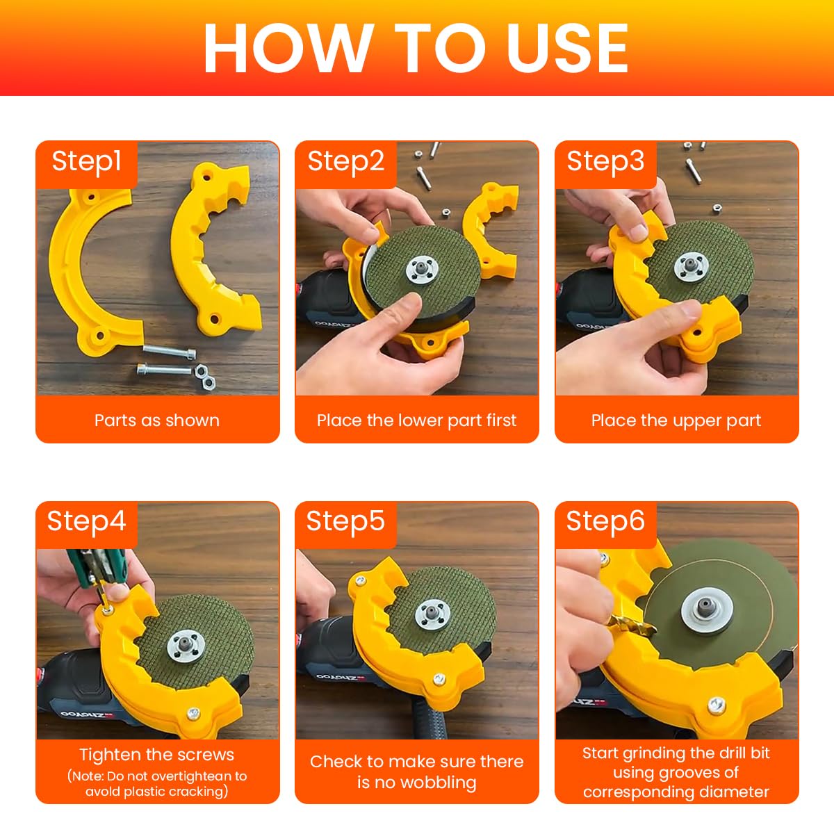 Serplex Electric Angle Grinder Attachment for Drill Bit Sharpening 4–12mm | DIY & Professional Use