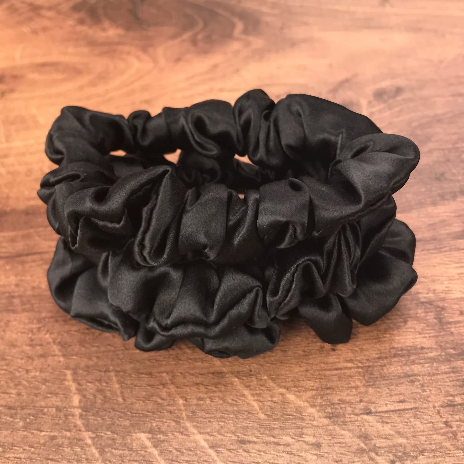 ZIBUYU Scrunchies Set for Women featuring Satin Elastic Core 6Pc 6cm Dia | No Tangle Hair Ties