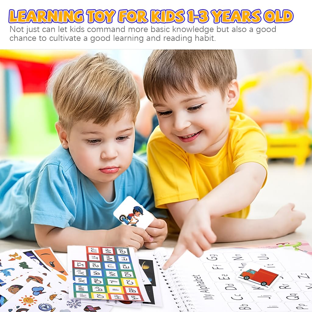 SNOWIE SOFT Busy Board for Toddlers featuring 12 Montessori Themes and Sticker Activities | Educational Toy Book for Early Learning