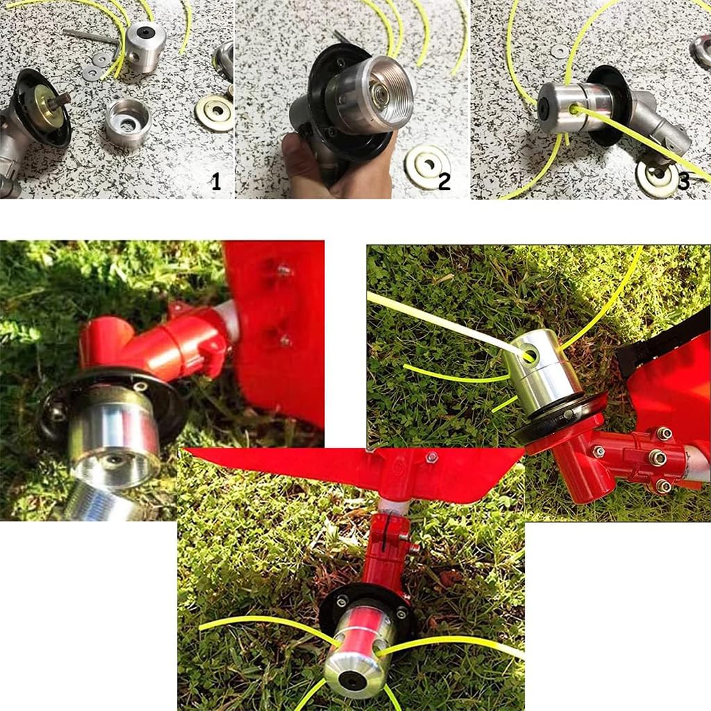 ZIBUYU Grass Trimmer Head Set with 10m Nylon Line and Wear‑Resistant Aluminium Fit | Effective Lawn Cutting