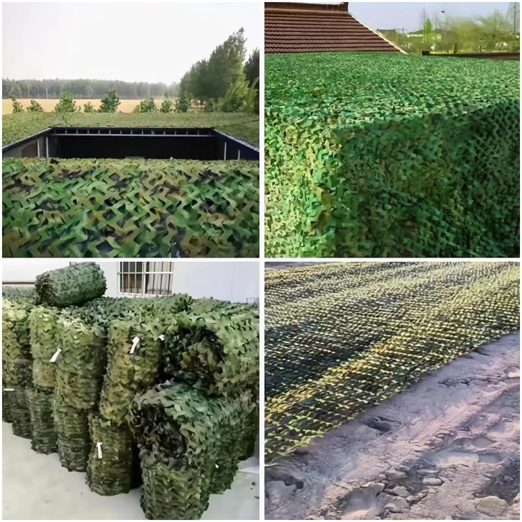 Optifit® 1.5*3m Camo Netting for Sunshade Scenarioal Decoration, Bird Watching, Hunting, Military Training, Lightweight Durable Camouflage Net Military Nets, Woodland Camo Netting for Camping Shooting