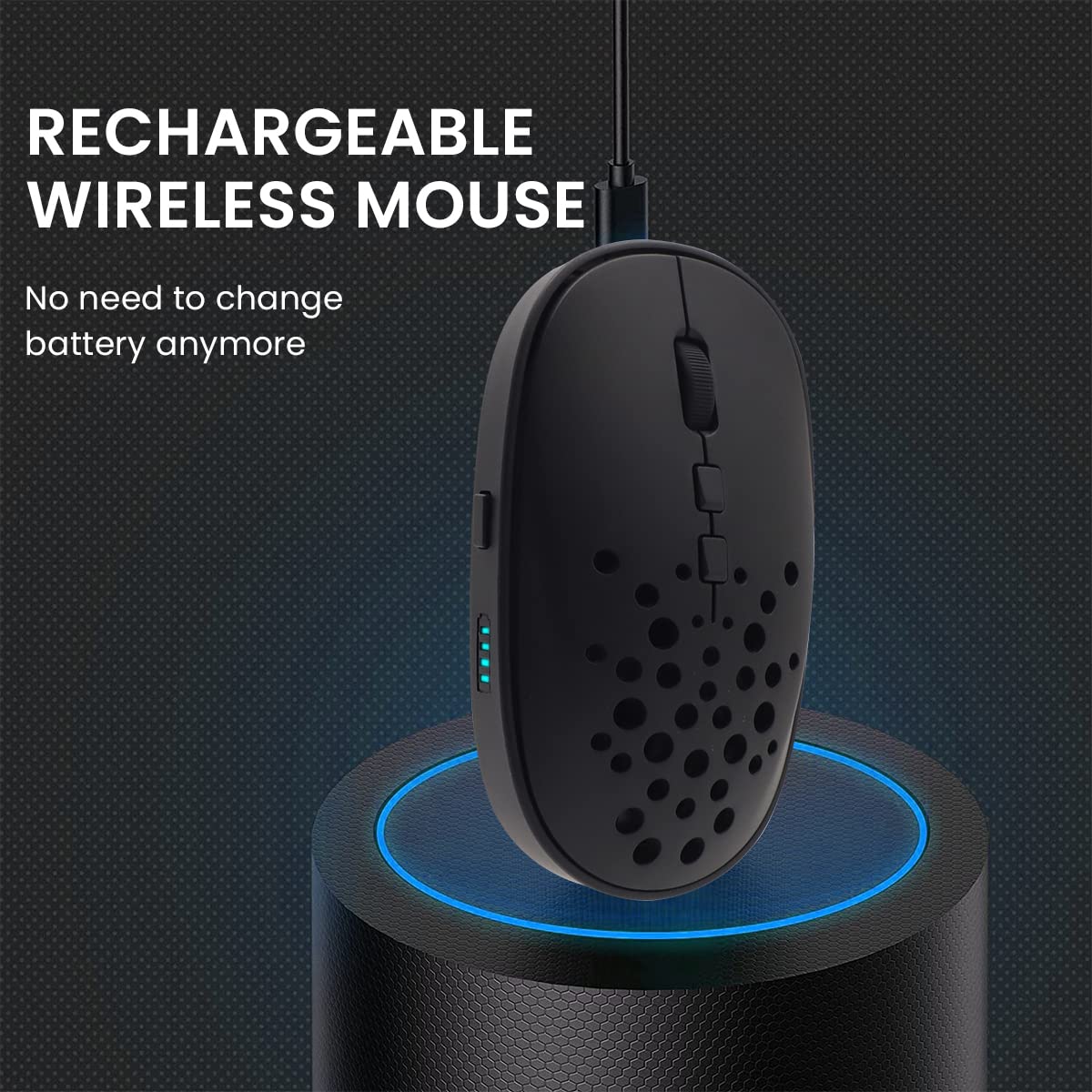 Verilux Wireless Mouse for Laptops with Dual Mode Bluetooth and 2.4Ghz Nano Receiver | Rechargeable Optical Mouse featuring 3 Adjustable DPI and Battery Indicator
