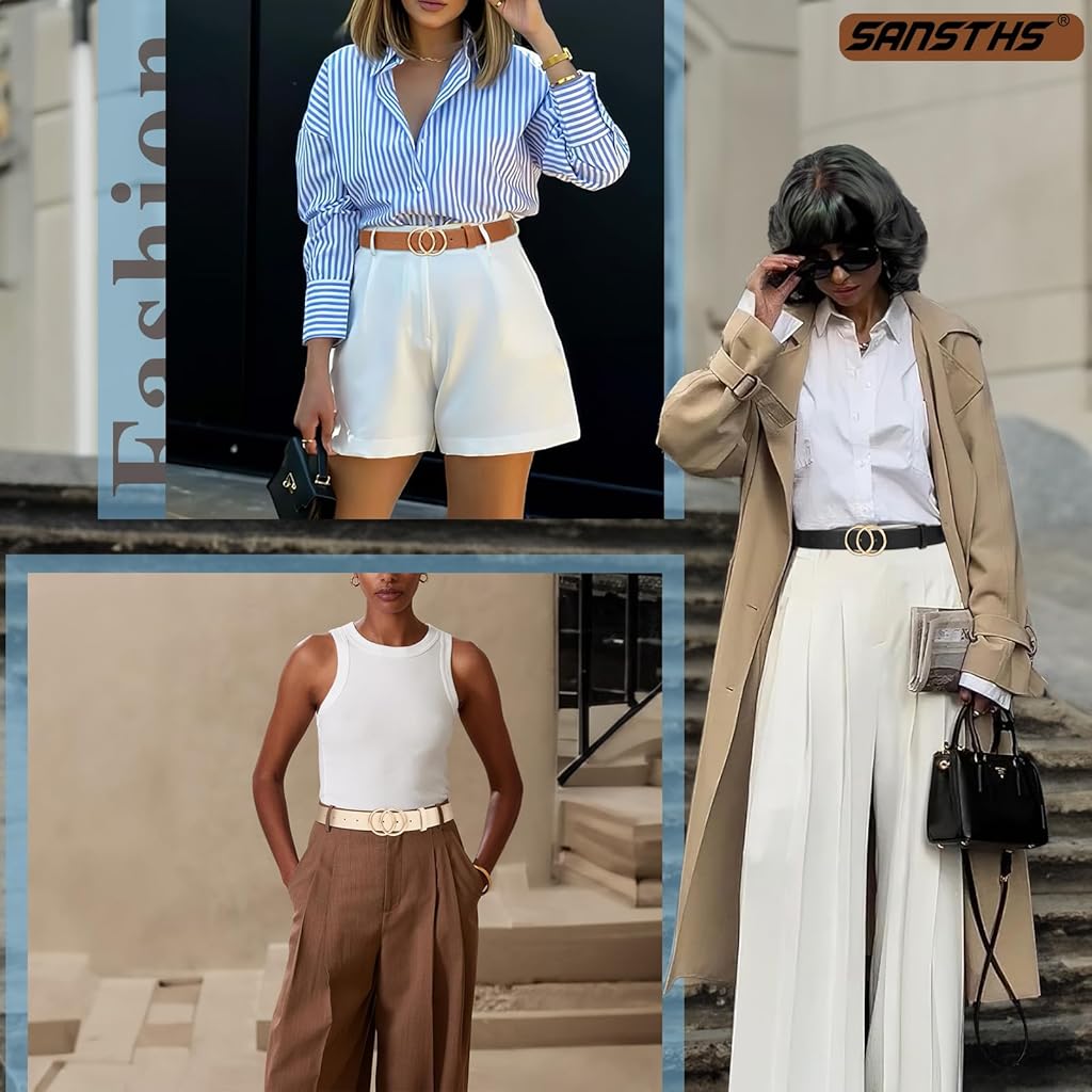 ZIBUYU® Set of three women's belts